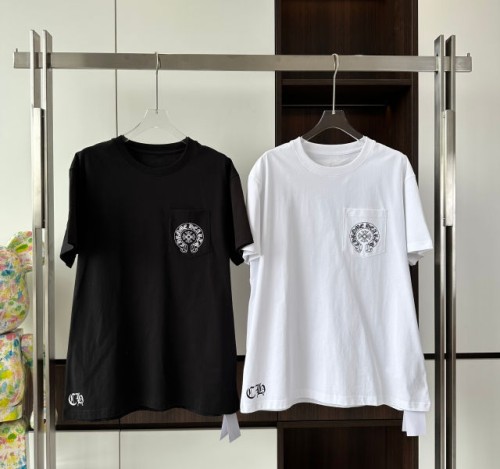 (V 공장) 크롬하츠 말굽 플라워 패턴 프린트 반팔티(2color)