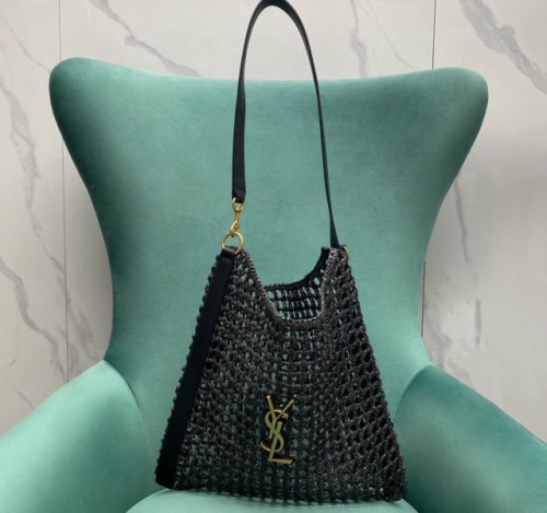 (석류공장) YSL. 라피아 마크라메 숄더백(2color)