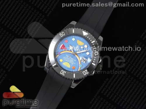 5G공장 롤렉스 서브마리너 40MM 블랙세라믹 캔디다이얼 블랙러버 _ Submariner 40mm Black Ceramic 5GF Best Edition Blue Candy Dial on Black Rubber Strap SA3135