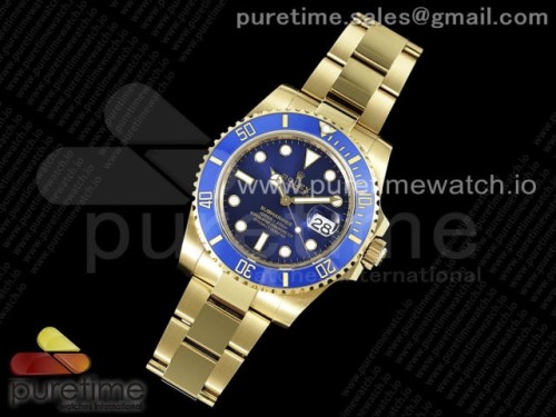 GM공장 롤렉스 서브마리너 블루 옐로우골드 금통 브슬 _ Submariner 116618 LB Blue Ceramic YG Plated 904L Steel GMF 11 Best Edition SA3135