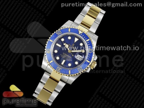 GM공장 롤렉스 서브마리너 블루 청콤 옐로우골드 브슬 _ Submariner 116613 LB Blue Ceramic SSYG 904L Steel GMF 11 Best Edition SA3135