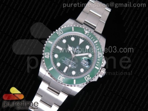 VR공장 롤렉스 서브마리너 그린 Submariner 116610 LV Green Ceramic VRF 1_1 Best Edition on SS Bracelet A2836 MAX Version