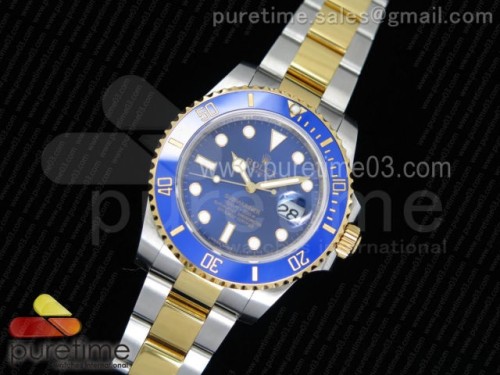 VR공장 롤렉스 서브마리너 콤비 청판 Submariner 116613 LB VRF 1_1 Best Edition YG Wrapped Bezel Blue Dial on SS_YG Bracelet A2836 MAX Version