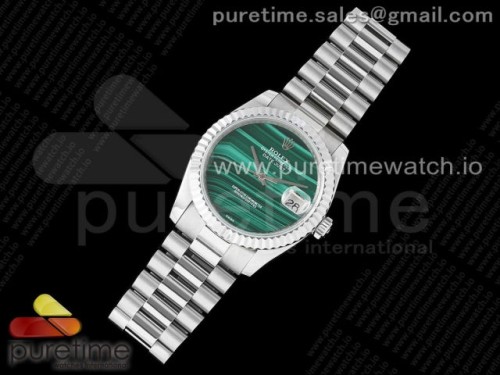 DD공장 롤렉스 데이데이트 36MM 그린스톤다이얼 브슬 스타일3 _ Day Date 36 SS DDF Best Edition Green Stone Dial on SS Bracelet A2836 Style 3