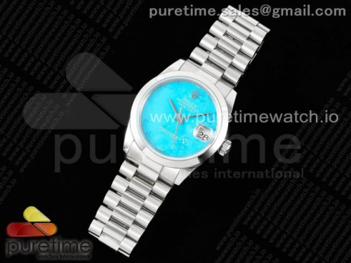 DD공장 롤렉스 데이데이트 36MM 블루스톤다이얼 브슬 _ Day Date 36 SS DDF Best Edition Polished Bezel Blue Stone Dial on SS Bracelet A2836