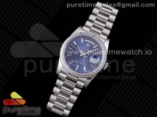 GM공장 롤렉스 데이데이트 36 블루 바인덱스 904L _ Day Date 36 128239 GMF 11 Best Edition 904L Steel Blue Dial Stick Markers on Bracelet A2836
