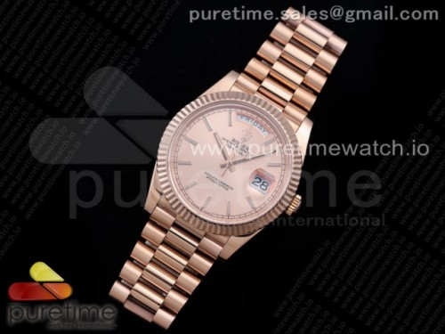 GM공장 롤렉스 데이데이트 40MM 로즈골드금통 로즈골드 바인덱스 904L _ Day Date 40 RG 904L Steel GMF 11 Best Edition RG Dial on RG Bracelet A2836