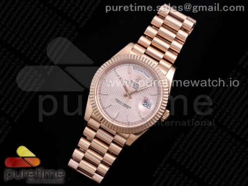 GM공장 롤렉스 데이데이트 40MM 로즈골드금통 로즈골드 텍스쳐 바인덱스 904L _ Day Date 40 RG 904L Steel GMF 11 Best Edition RG Textured Dial on RG Bracelet A2836