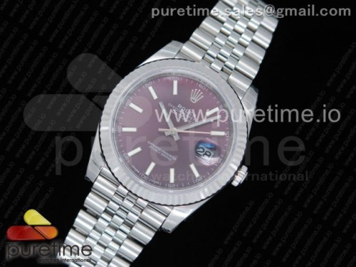 ★RE공장 V2 롤렉스 데이저스트 41 레드 다이얼 바 인덱스 쥬빌렛 브레이슬릿 DateJust 41 126334 SS REF 1_1 Best Edition Red Dial Stick Markers on Jubilee Bracelet A3235 Clone