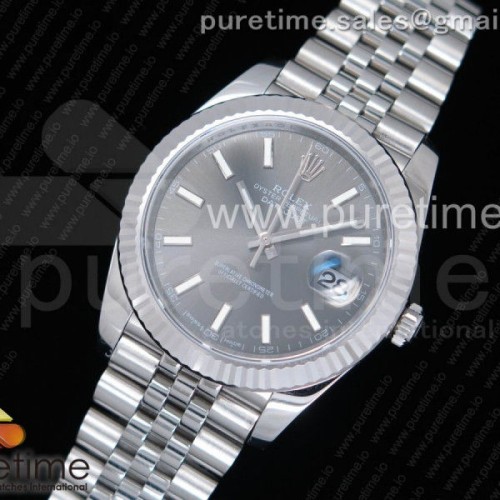 ★RE공장 V2 롤렉스 데이저스트 41 베스트에디션 그레이 쥬빌리 브레이슬릿 DateJust 41 126334 SS REF 1_1 Best Edition Gray Dial Stick Markers on Jubilee Bracelet A3235 Clone