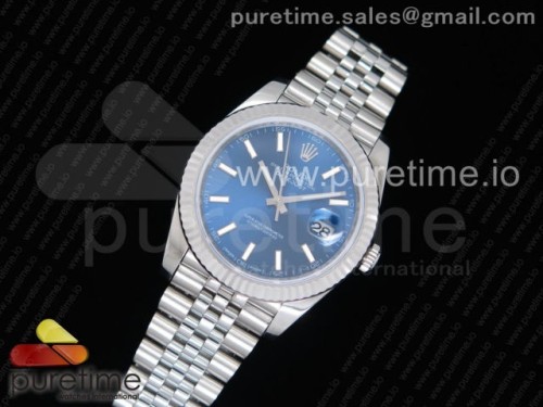 ★RE공장 V2 롤렉스 데이저스트 41 블루 다이얼 바 인덱스 쥬빌렛 브레이슬릿 DateJust 41 126334 SS REF 1_1 Best Edition Blue Dial Stick Markers on Jubilee Bracelet A3235 Clone