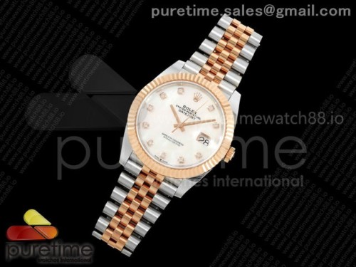 AR공장 텅스텐버전 DateJust 41 126331 SSRG ARF 11 Best Edition 904L Steel White MOP Dial on SSRG Jubilee Bracelet SH3235 (Weighted)