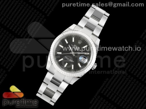C플러스공장 롤렉스 데이저스트 41미리 DateJust 41 126334 C+F 11 Best Edition 904L Steel Black Dial on SS Oyster Bracelet VR3235