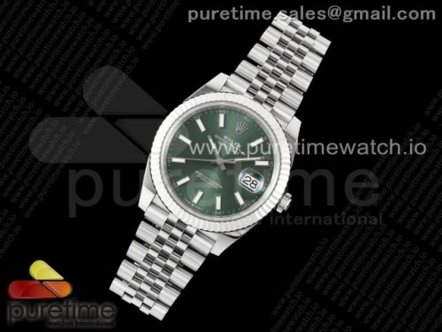 C플러스공장 롤렉스 데이저스트 41미리 DateJust 41 126334 C+F 11 Best Edition 904L Steel Green Dial on SS Jubilee Bracelet VR3235