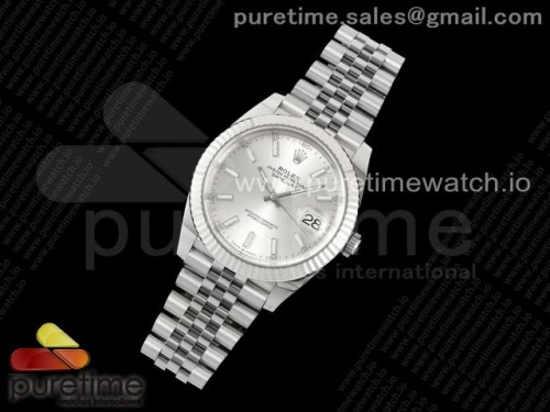 C플러스공장 롤렉스 데이저스트 41미리 DateJust 41 126334 C+F 11 Best Edition 904L Steel Silver Dial on SS Jubilee Bracelet VR3235