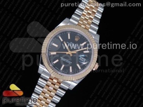GM공장 데이저스트 41MM 콤비 블랙 바인덱스 포금 DateJust 41 126333 GMF Best Edition YG Wrapped Black Dial on SS_YG Jubilee Bracelet A2824