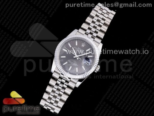 GM공장 롤렉스 데이저스트 36MM 그레이 바인덱스 다이얼 브슬 3235 904L _ DateJust 36 SS 126234 GMF Best Edition 904L Steel Gray Dial Stick Markers on Jubilee Bracelet SA3235