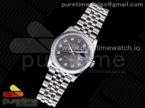 GM공장 롤렉스 데이저스트 36MM 그레이자개 텐포인트 다이얼 브슬 3235 904L _ DateJust 36 SS 126234 GMF Best Edition 904L Steel Gray MOP Dial Diamonds Markers on Jubilee Bracelet SA3235