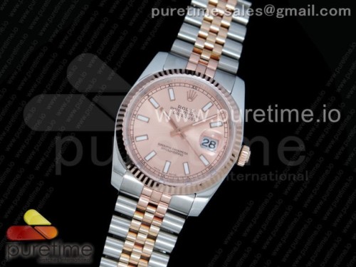 GM공장 롤렉스 데이저스트 36MM 로즈골드콤비 로즈골드바인덱스 포금 _ DateJust 36 SSRG Wrapped 116231 GMF RG Dial Stick Markers on SSRG Wrapped Jubilee Bracelet SA3135