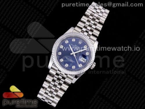 GM공장 롤렉스 데이저스트 36MM 블루 텐포인트 다이얼 브슬 3235 904L _ DateJust 36 SS 126234 GMF Best Edition 904L Steel Blue Dial Diamonds Markers on Jubilee Bracelet SA3235