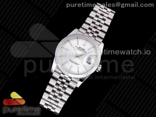 GM공장 롤렉스 데이저스트 36MM 실버 바인덱스 다이얼 브슬 3235 904L _ DateJust 36 SS 126234 GMF Best Edition 904L Steel Silver Dial Stick Markers on Jubilee Bracelet SA3235