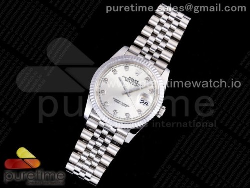 GM공장 롤렉스 데이저스트 36MM 실버 텐포인트 다이얼 브슬 3235 904L _ DateJust 36 SS 126234 GMF Best Edition 904L Steel Silver Dial Diamonds Markers on Jubilee Bracelet SA3235