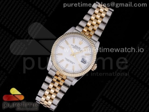GM공장 롤렉스 데이저스트 36MM 옐로우골드 콤비 포금 904L 화이트 바인덱스 브슬 3235 _DateJust 36 SSYG 126233 GMF Gold Wrapped 904L Steel White Dial Stick Markers on Jubilee Bracelet SA3235