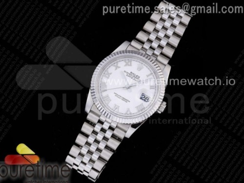 GM공장 롤렉스 데이저스트 36MM 화이트 로만인덱스 다이얼 브슬 3235 904L _ DateJust 36 SS 126234 GMF Best Edition 904L Steel White Dial Roman Markers on Jubilee Bracelet SA3235