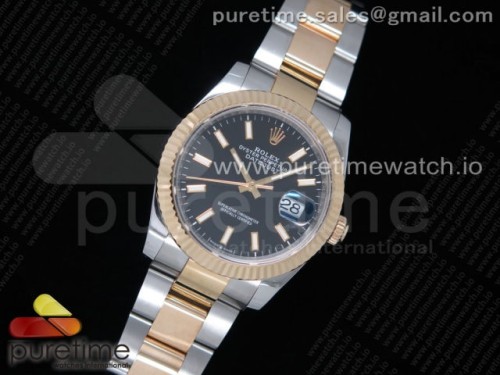 GM공장 롤렉스 데이저스트 36미리 옐로우골드 포금 블랙바인덱스 다이얼 브슬 _ DateJust 36 SSYG Wrapped 116233 GMF Black Dial Stick Markers on SSYG Wrapped Oyster Bracelet A2836