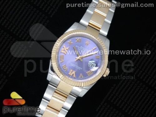 GM공장 롤렉스 데이저스트 36미리 옐로우골드 포금 블루다이아 로만인덱스 다이얼 브슬 _ DateJust 36 SSYG Wrapped 116233 GMF Blue Dial Diamonds Roman Markers on SSYG Wrapped Oyster Bracelet A2836