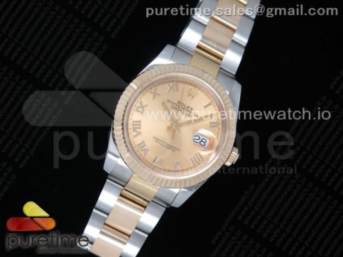 GM공장 롤렉스 데이저스트 36미리 옐로우골드 포금 옐로우골드 로만인덱스 다이얼 브슬 _ DateJust 36 SSYG Wrapped 116233 GMF YG Dial Roman Markers on SSYG Wrapped Oyster Bracelet A2836