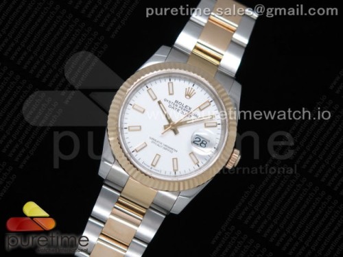 GM공장 롤렉스 데이저스트 36미리 옐로우골드 포금 화이트바인덱스 다이얼 브슬 _ DateJust 36 SSYG Wrapped 116233 GMF White Dial Stick Markers on SSYG Wrapped Oyster Bracelet A2836