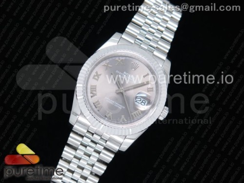 GM공장 롤렉스 데이저스트36 904L 그레이다이얼 로만인덱스 플루티드베젤 DateJust 36 SS 126234 GMF Best Edition 904L Steel Gray Dial Roman Markers on Jubilee Bracelet A2824