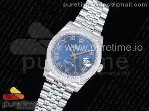 GM공장 롤렉스 데이저스트36 904L 블루다이얼 로만인덱스 플루티드베젤 DateJust 36 SS 126234 GMF Best Edition 904L Steel Blue Dial Roman Markers on Jubilee Bracelet A2824