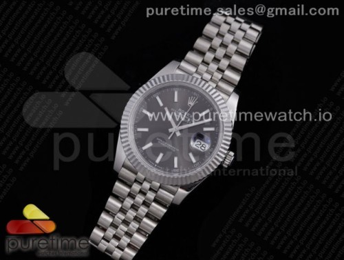 VR공장 롤렉스 데이저스트 41MM 그레이 바인덱스 플루티드 쥬빌레 브슬 904L 3235 _ DateJust 41 126334 VRF 11 Best Edition 904L Steel Gray Dial Stick Markers on SS Jubilee Bracelet A3235
