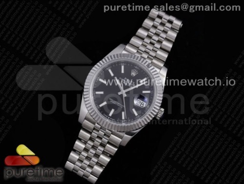 VR공장 롤렉스 데이저스트 41MM 블랙 바인덱스 플루티드 쥬빌레 브슬 904L 3235 _ DateJust 41 126334 VRF 11 Best Edition 904L Steel Black Dial Stick Markers on SS Jubilee Bracelet A3235