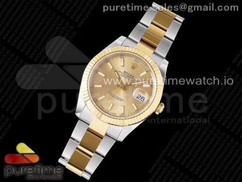 VS공장 롤렉스 데이저스트 41MM 골드바인덱스 콤비 오이스터 3235 _ DateJust 41 126333 904L SSYG VSF 11 Best Edition YG Dial on Oyster Bracelet VS3235