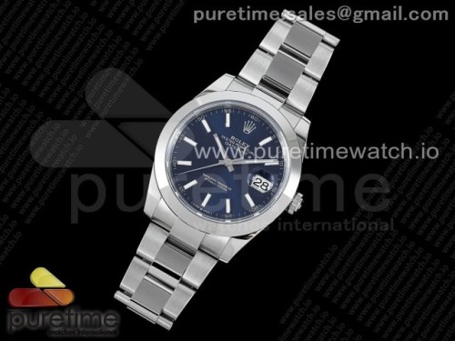 VS공장 롤렉스 데이저스트 41MM 블루바인덱스 오이스터브슬 돔베젤 VS3235 _ DateJust 41 126330 904L SS VSF 1_1 Best Edition Blue Dial on Oyster Bracelet VS3235 $468.00