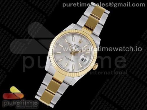VS공장 롤렉스 데이저스트 41MM 실버바인덱스 콤비 오이스터브슬 VS3235 _ DateJust 41 126333 904L SSYG VSF 11 Best Edition Silver Dial on Oyster Bracelet VS3235