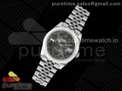 VS공장 롤렉스 데이저스트 41미리 윔블던 DateJust 41 126330 904L SS VSF 11 Best Edition Gray Dial Green Roman on Jubilee Bracelet VS3235