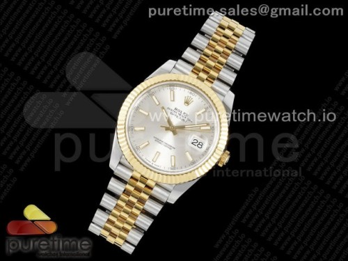VS공장 롤렉스 데이저스트 41미리 콤비 블랙 실버 DateJust 41 126333 904L SS VSF 11 Best Edition Silver Stick Dial on Jubilee Bracelet VS3235