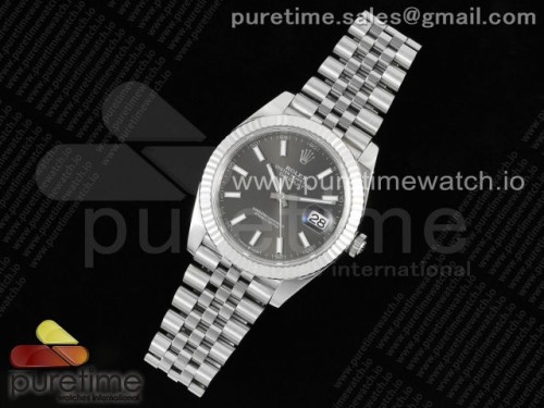 WF공장 롤렉스 데이저스트 41MM 그레이바인덱스 쥬빌레 플루티드 VR3235 _ DateJust 41 126334 WF 11 Best Edition 904L Steel Gray Stick Dial on Jubilee Bracelet VR3235