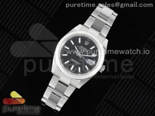 WF공장 롤렉스 데이저스트 41MM 블랙바인덱스 오이스터 플루티드 VR3235 _ DateJust 41 126334 WF 11 Best Edition 904L Steel Black Stick Dial on Oyster Bracelet VR3235