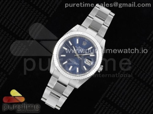 WF공장 롤렉스 데이저스트 41MM 블랙바인덱스 오이스터 플루티드 VR3235 _DateJust 41 126334 WF 11 Best Edition 904L Steel Blue Stick Dial on Oyster Bracelet VR3235