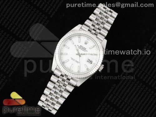 WF공장 롤렉스 데이저스트 41MM 화이트바인덱스 쥬빌레 플루티드 VR3235 _DateJust 41 126334 WF 11 Best Edition 904L Steel White Stick Dial on Jubilee Bracelet VR3235