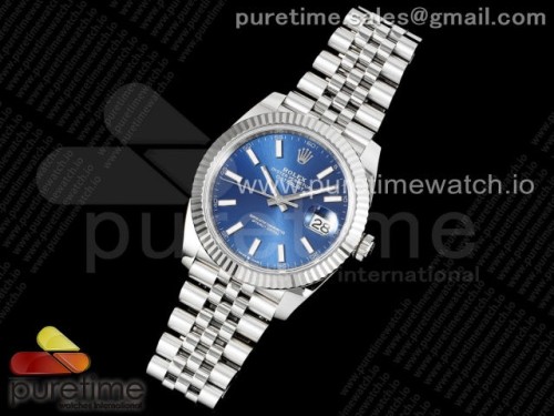 클린공장 롤렉스 데이저스트 41MM 블루 바인덱스 쥬빌레 플루티드 3235 _ DateJust 41 126334 Clean 11 Best Edition 904L Steel Blue Stick Dial on Jubilee Bracelet SA3235