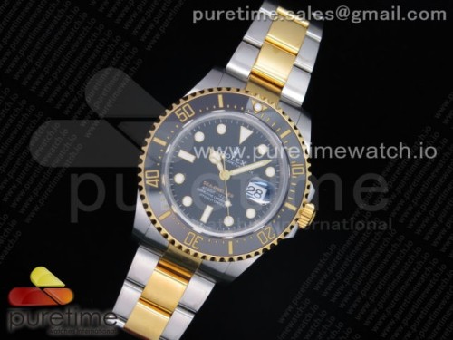 ★D1공장 롤렉스 씨드웰러 옐로우골드 포금 _ Sea-Dweller Two Tone SSYG 126603 D1F Best Edition Black Dial on SSYG Bracelet A2836