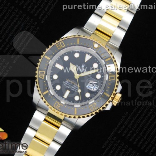 ★TW공장 롤렉스 씨드웰러 옐로우골드 콤비 _ Sea-Dweller 126603 Two Tone SSYG TWF Best Edition Black Dial on SSYG Bracelet A2836