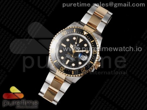 GM공장 V3 롤렉스 씨드웰러 옐로우골드 콤비 브슬 3235 _ Sea-Dweller Two Tone SSYG Wrapped Gold 126603 GMF Best Edition Black Dial on SSYG Bracelet SA3235 V3