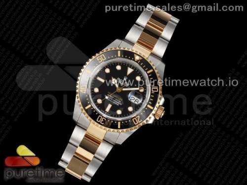 GM공장 V4 롤렉스 씨드웰러 옐로우골드콤비 블랙다이얼 브슬 포금 3235 _ Sea-Dweller Two Tone SSYG Wrapped Gold 126603 GMF Best Edition Black Dial on SSYG Bracelet SA3235 V4